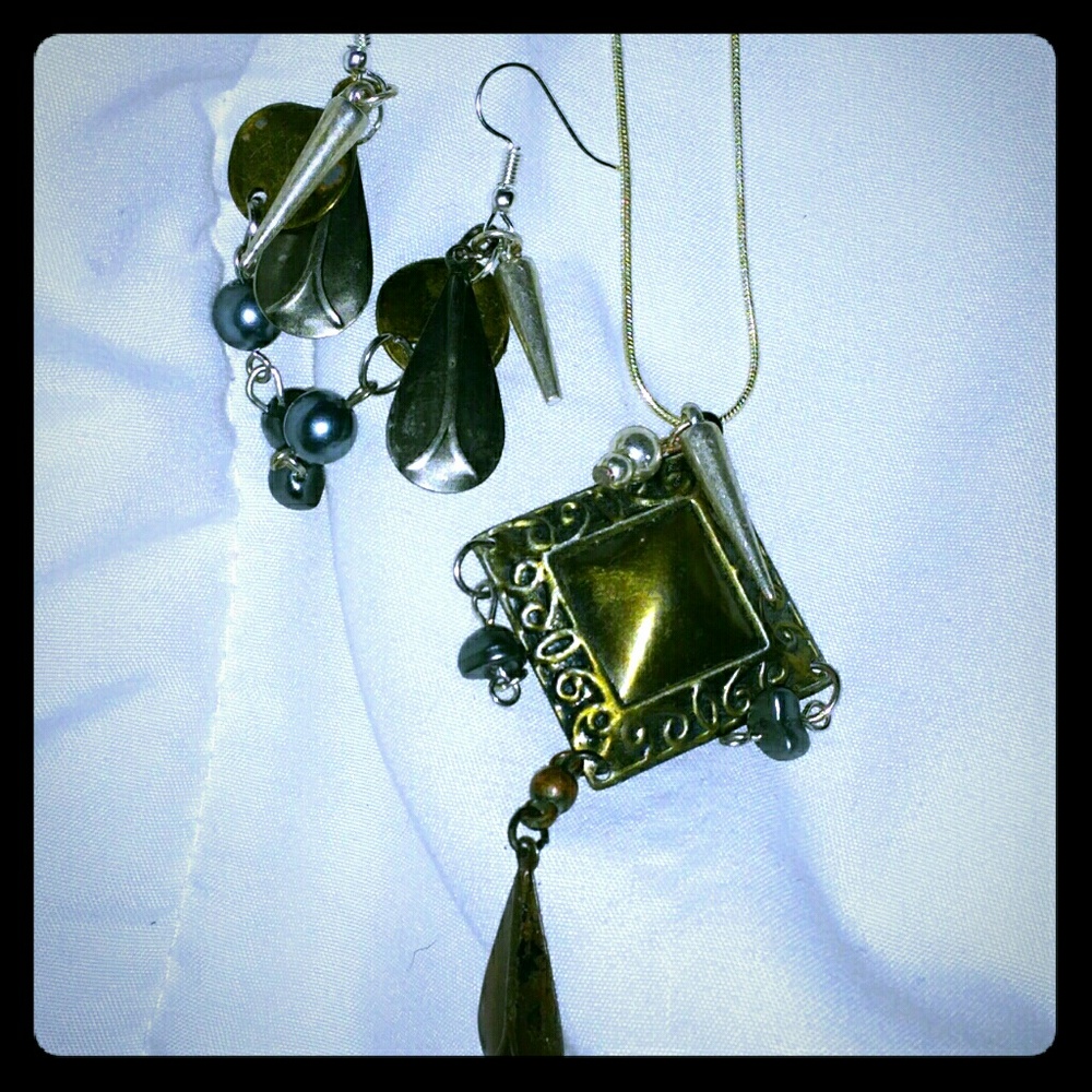 Handmade .925 Silver Stamped, Repurposed set